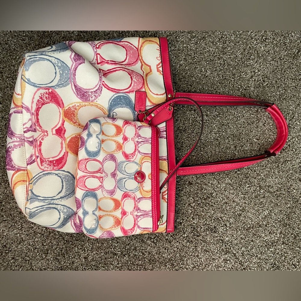 Coach Purse with matching wristlet